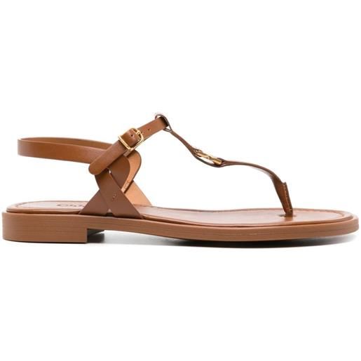 Chloé sandali slides marcie - marrone