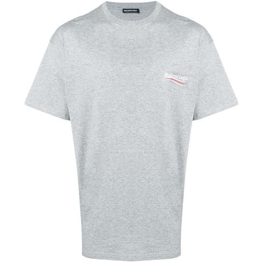 Balenciaga t-shirt con stampa - grigio