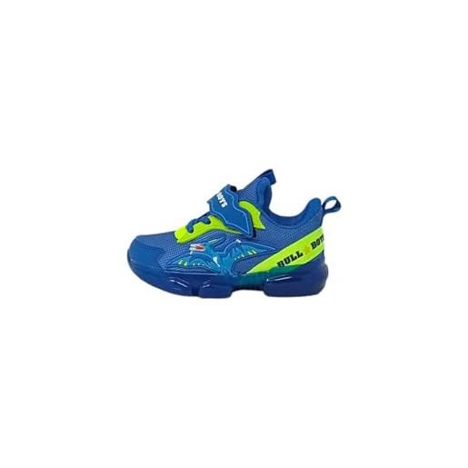 Bull Boys scarpa con luci modello dnal4506 ry11 pterodattilo royal blue (dnal4506-ry11, sistema taglie calzature eu, bambino piccolo (2-5 anni), numero, media, 28)