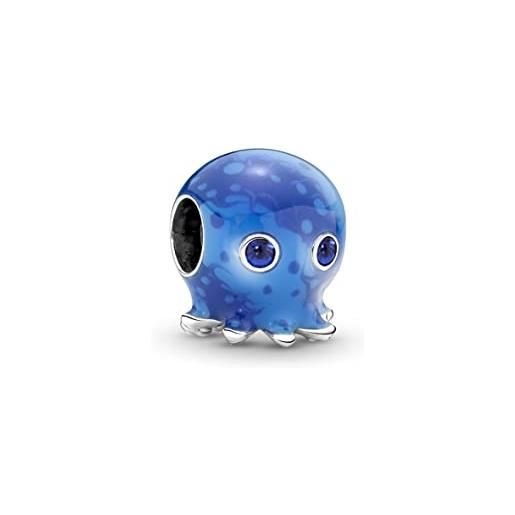 Pandora 791698c01 charm octopus oceano bolle e onde