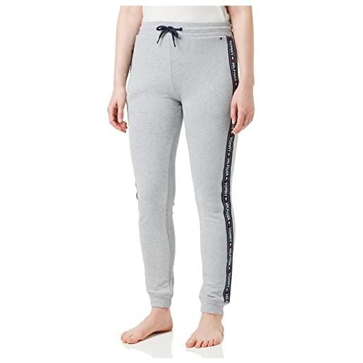 Tommy Hilfiger donna pantaloni da jogging sweatpants lunghi, grigio (grey heather), xs
