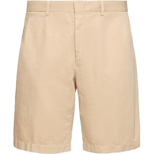 ZEGNA summer cotton & linen chino shorts