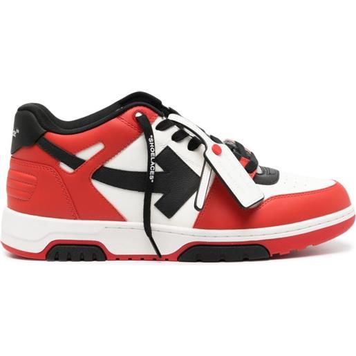 Off-White out of office colour-block sneakers - rosso