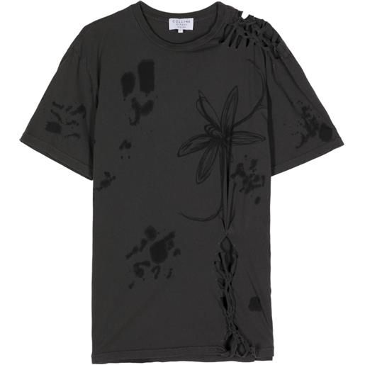 Collina Strada t-shirt nash a fiori - nero
