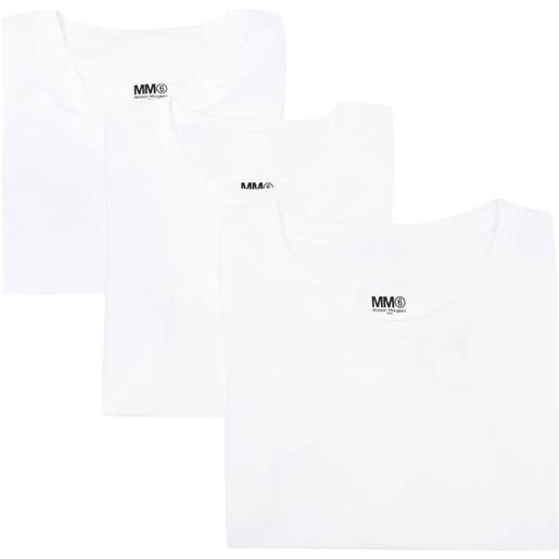 MM6 Maison Margiela set di 3 t-shirt - bianco