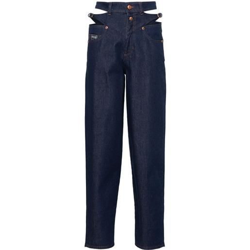 Versace Jeans Couture jeans con cut-out - blu