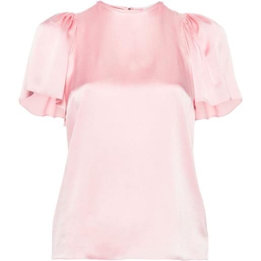 Lanvin blusa con maniche con volant - rosa