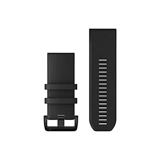 Garmin cinturino, 22mm, quick. Fit, silicone, black & black stainless steel