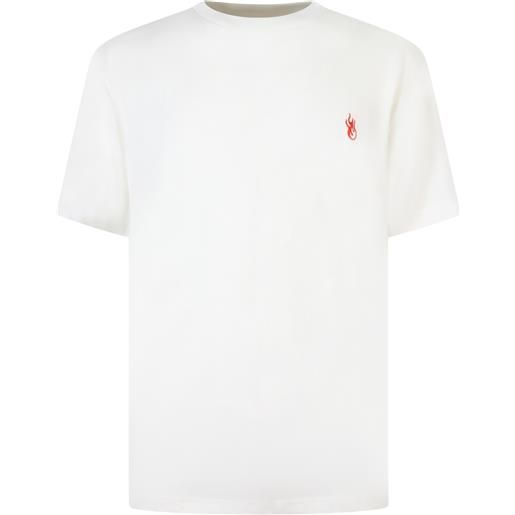 VISION OF SUPER t-shirt bianca con mini logo per uomo