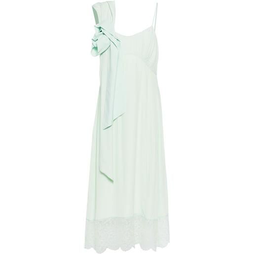 Simone Rocha abito pressed rose slip - verde