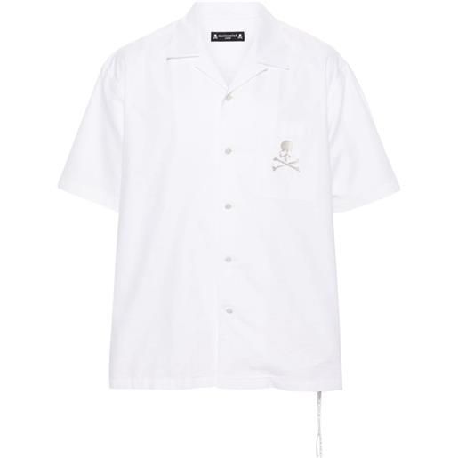 Mastermind Japan camicia con ricamo - bianco