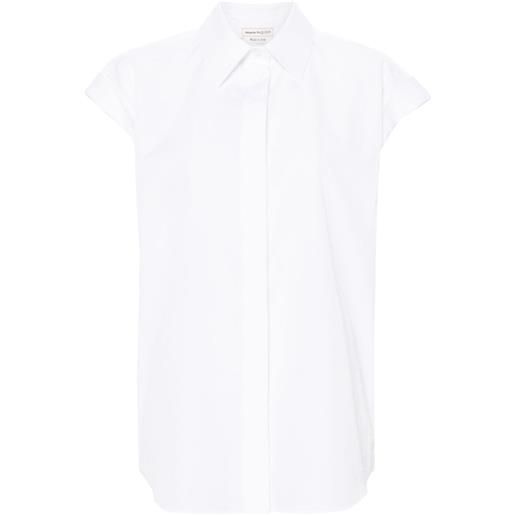 Alexander McQueen camicia smanicata - bianco