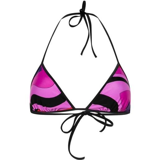 PUCCI top bikini a triangolo con stampa - viola