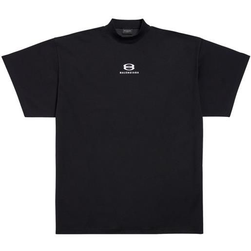 Balenciaga t-shirt unity sports con inserti - nero