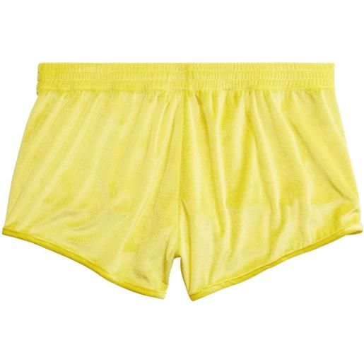 Balenciaga shorts con vita elasticizzata - giallo