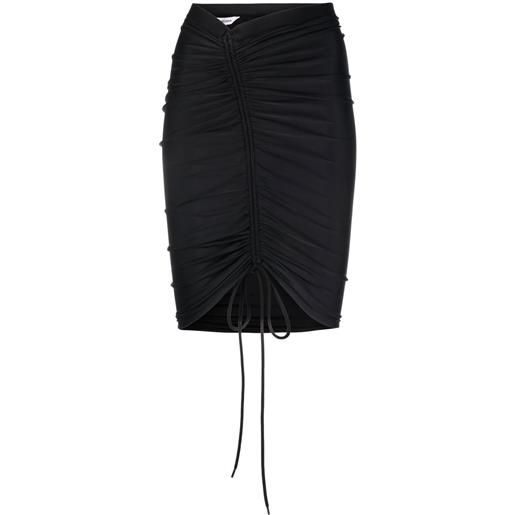 Balenciaga minigonna con arricciatura - nero