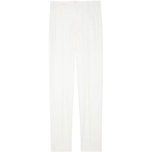 Zadig&Voltaire pantaloni affusolati prune - bianco