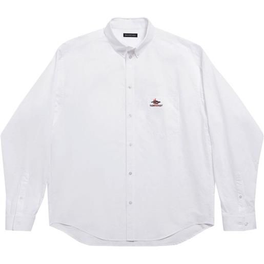 Balenciaga camicia con stampa - bianco