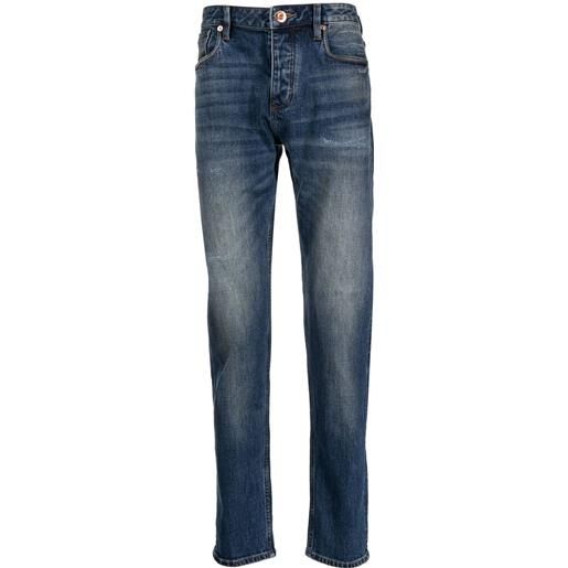 Emporio Armani jeans dritti a vita media - blu
