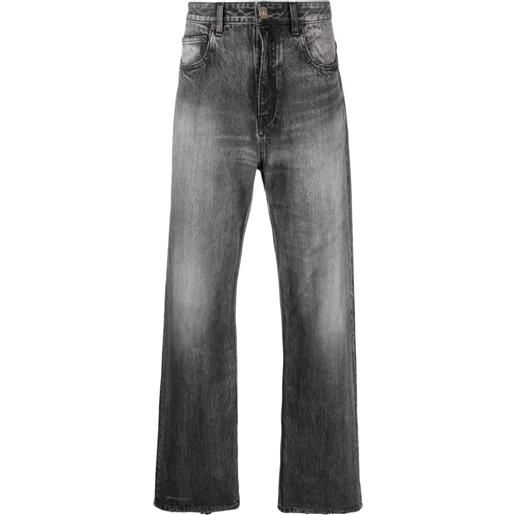 Balenciaga jeans con effetto schiarito - grigio
