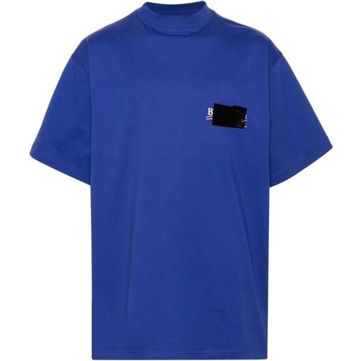 Balenciaga t-shirt gaffer oversize - blu