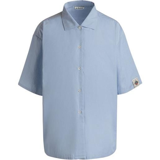 Bally camicia con applicazione - blu
