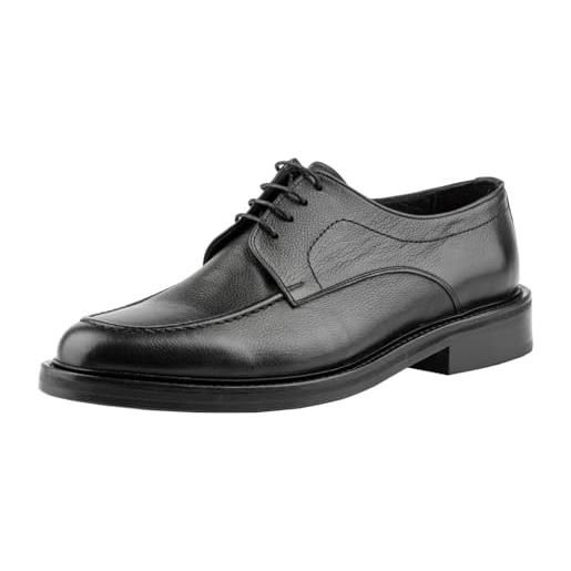 Beyoğlu scarpe da lavoro scarpe da uomo, scarpe da uomo in pelle, scarpe da uomo con suola in cuoio nere, scarpe da ufficio, scarpe tradizionali da uomo, modello derby classico da uomo con suola in cu