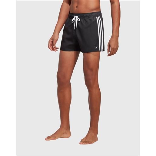 Adidas short da nuoto 3-stripes clx nero uomo
