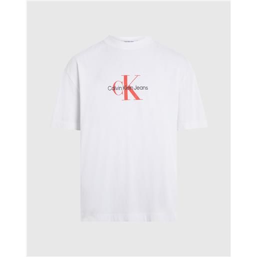 Calvin Klein t-shirt archivial monologo bianco uomo