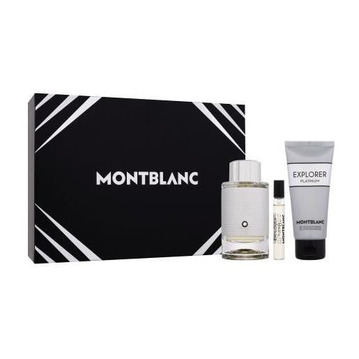 Montblanc explorer platinum cofanetti eau de parfum 100 ml + bagnoschiuma 100 ml + eau de parfum 7,5 ml per uomo