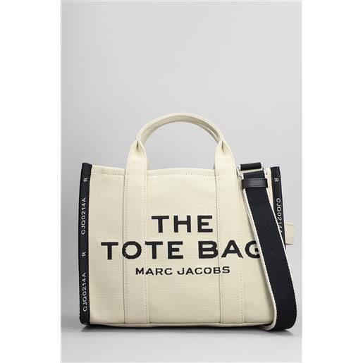 Marc Jacobs tote medium traveler t in cotone beige