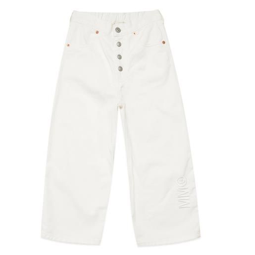 MM6 Maison Margiela kids jeans in cotone bianco