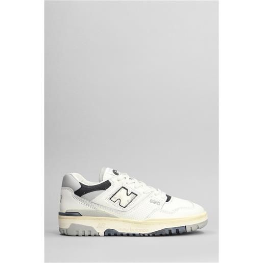 New Balance sneakers 550 in pelle bianca