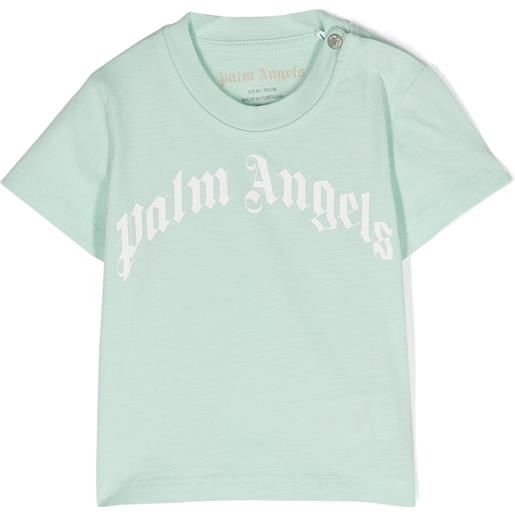 Palm Angels kids t-shirt in cotone verde