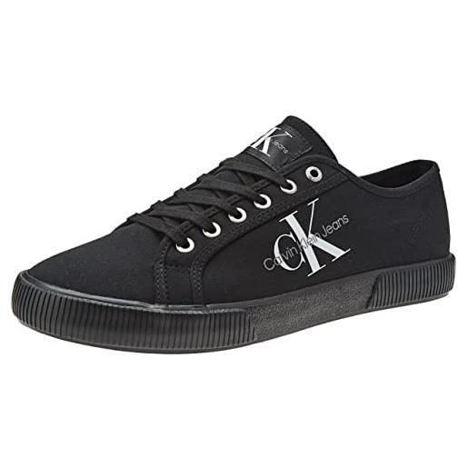 Calvin Klein Jeans uomo sneakers vulcanizzate essential vulc scarpe, nero (black), 43