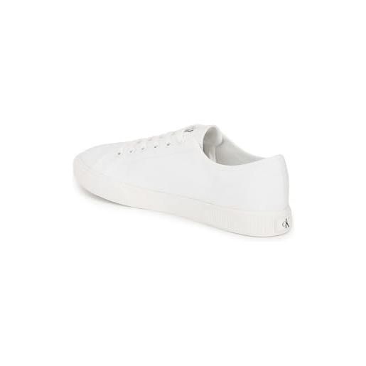Calvin Klein Jeans uomo sneakers vulcanizzate essential vulc scarpe, bianco (white), 45