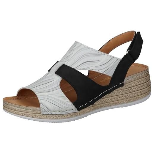 Comfortabel 710168-03, sandali con zeppa donna, bianco, 41 eu