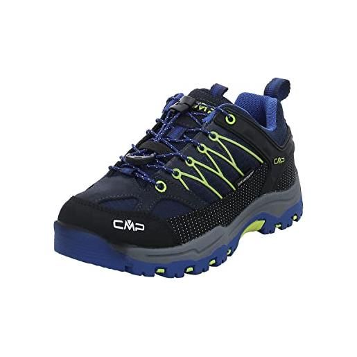 CMP kids rigel low trekking shoes wp, scarpe da trekking unisex - bambini e ragazzi, b. Blue-electric, 34 eu