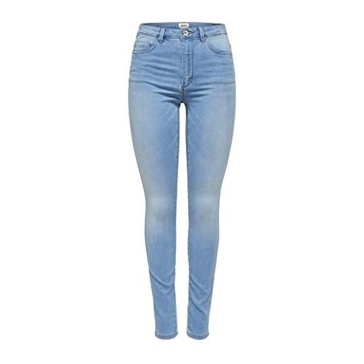 Only onlroyal hw skinny fit jeans, mix light blue, m / 32 donna