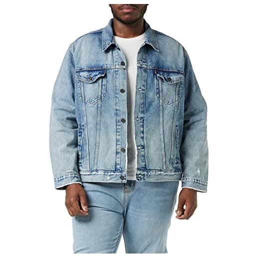 Levi's the trucker jacket x6604 rockridge truc, giacca uomo, blu (rockridge), s