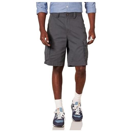 Amazon Essentials pantaloncini cargo dal taglio classico (disponibili in taglia big & tall) uomo, nero, 42w
