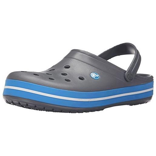 Crocs crocband clog, zoccoli unisex-adulto, leggeri, facili da pulire e da infilare, carbone/oceano, taglia 36-37 eu