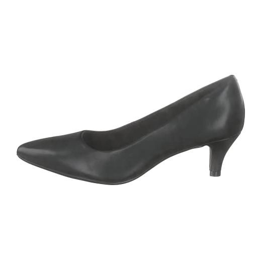 Clarks linvale jerica 2613, scarpe con tacco donna, nero (black leather -), 39.5 eu