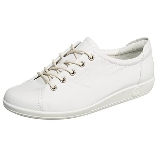 ECCO soft 2.0 tie, scarpe da ginnastica basse donna, bianco (1007 white), 40 eu