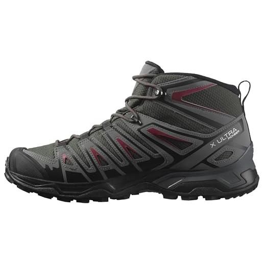 SALOMON x ultra pioneer mid gore-tex, scarpe da escursionismo uomo, ebony stargazer quarry, 42 eu