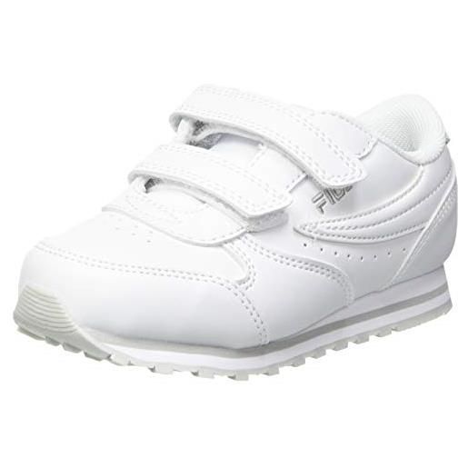 Fila orbit infants scarpe da ginnastica unisex - bimbi 0-24, white/gray violet, 22 eu
