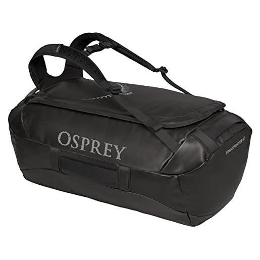 Osprey, transporter 65 borsone da viaggio black o/s unisex-adult, s