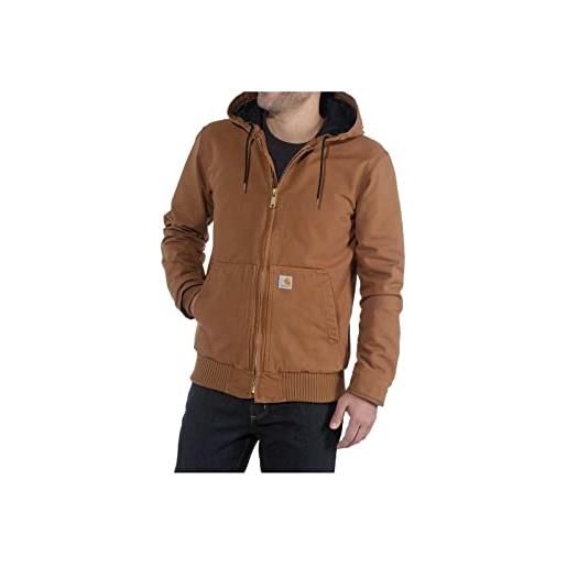 Carhartt giacca imbottita active, vestibilità ampia, in tessuto washed duck, uomo, nero, m