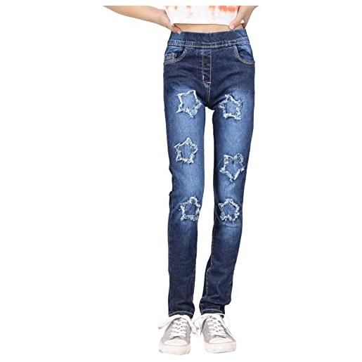 A2Z 4 Kids ragazze denim jeans comfort elasticizzato jeggings - jeans jn38 dark blue. _9-10