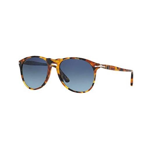 Persol 0po9649s 1052s3 55 occhiali da sole, marrone (madreterra/blueegradientdarkblueepolar), uomo
